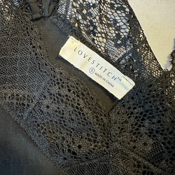 Lovestitch Black Lace Detail Top - Picture 5 of 6